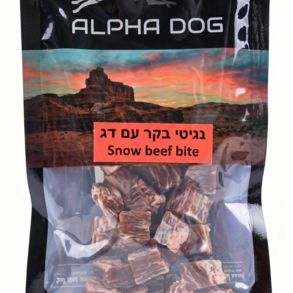 חטיף אלפא דוג נגיסי בקר ודג מקט (32159) 80 גרם