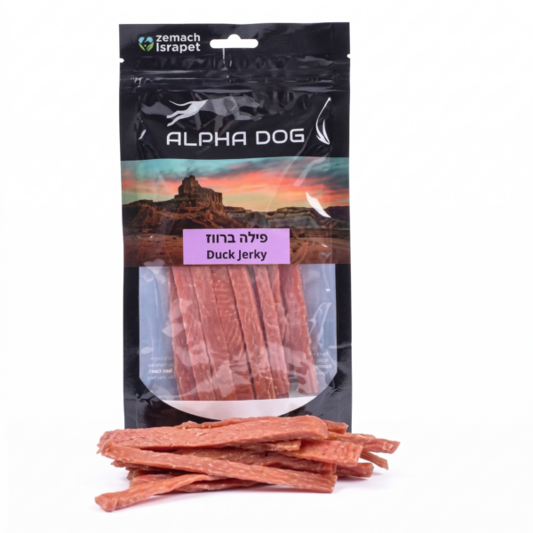 חטיף אלפא דוג פילה ברווז מקט (32162) 80 גרם