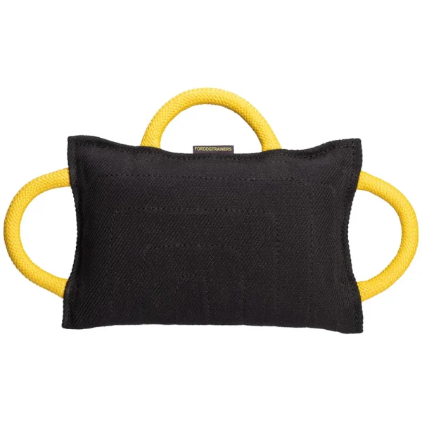 FDT כרית נשיכה 3 ידיות לכלב מבד פשתן צרפתי