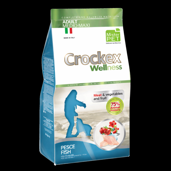 קרוקקס כלב בוגר מדיום דגים 12 קילוגרם