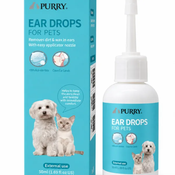 טיפות אוזניים לכלבים וחתולים PURRY 50 מיליליטר